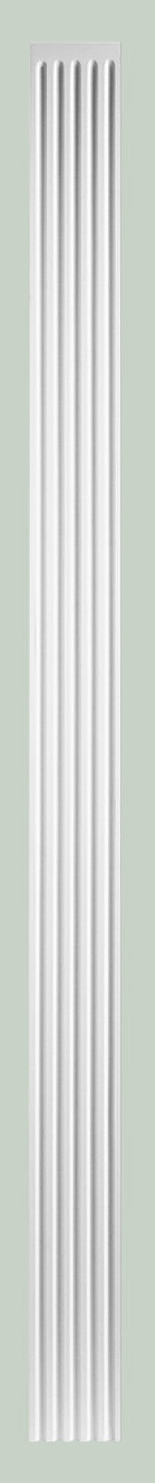 Orac Decor K200 Pilastro Colonna Lesena Scanalata Purotouch® Poliuretano Alta Densità Bianco Resistente Agli Urti Calore Acqua Facile Da Installare Verniciabile Pretrattato Primer Acrilico Impermeabile Interno Esterno Ambienti Umidi 13,6x1,9x200 cm