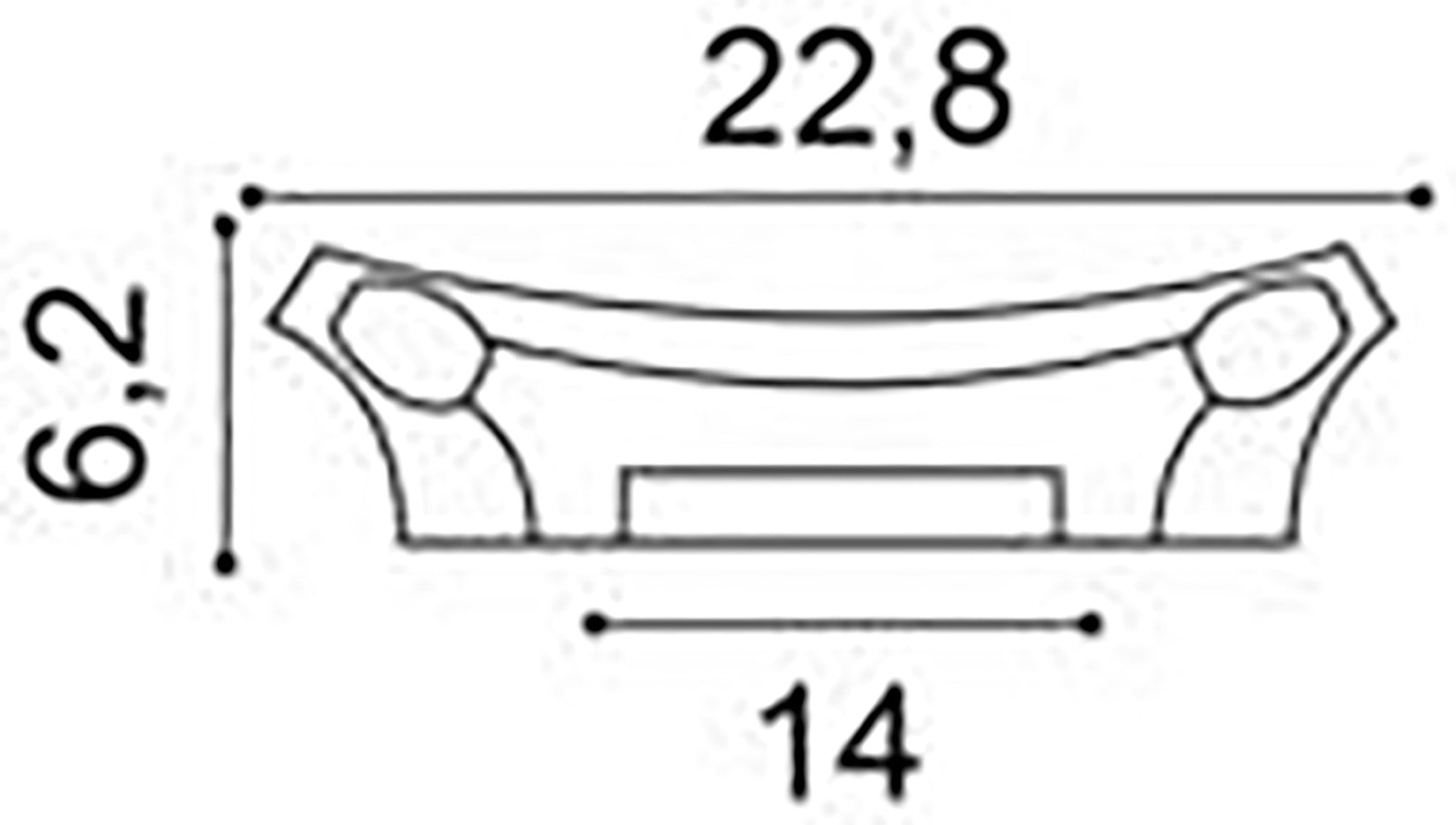 Orac Decor K201 Capitello Chiusura Decorazione Arredo Purotouch® Poliuretano Alta Densità Bianco Resistente Agli Urti Calore Acqua Facile Da Installare Verniciabile Pretrattato Primer Acrilico Impermeabile Interno Esterno Ambienti Umidi 22,8x6,2x14,9 cm