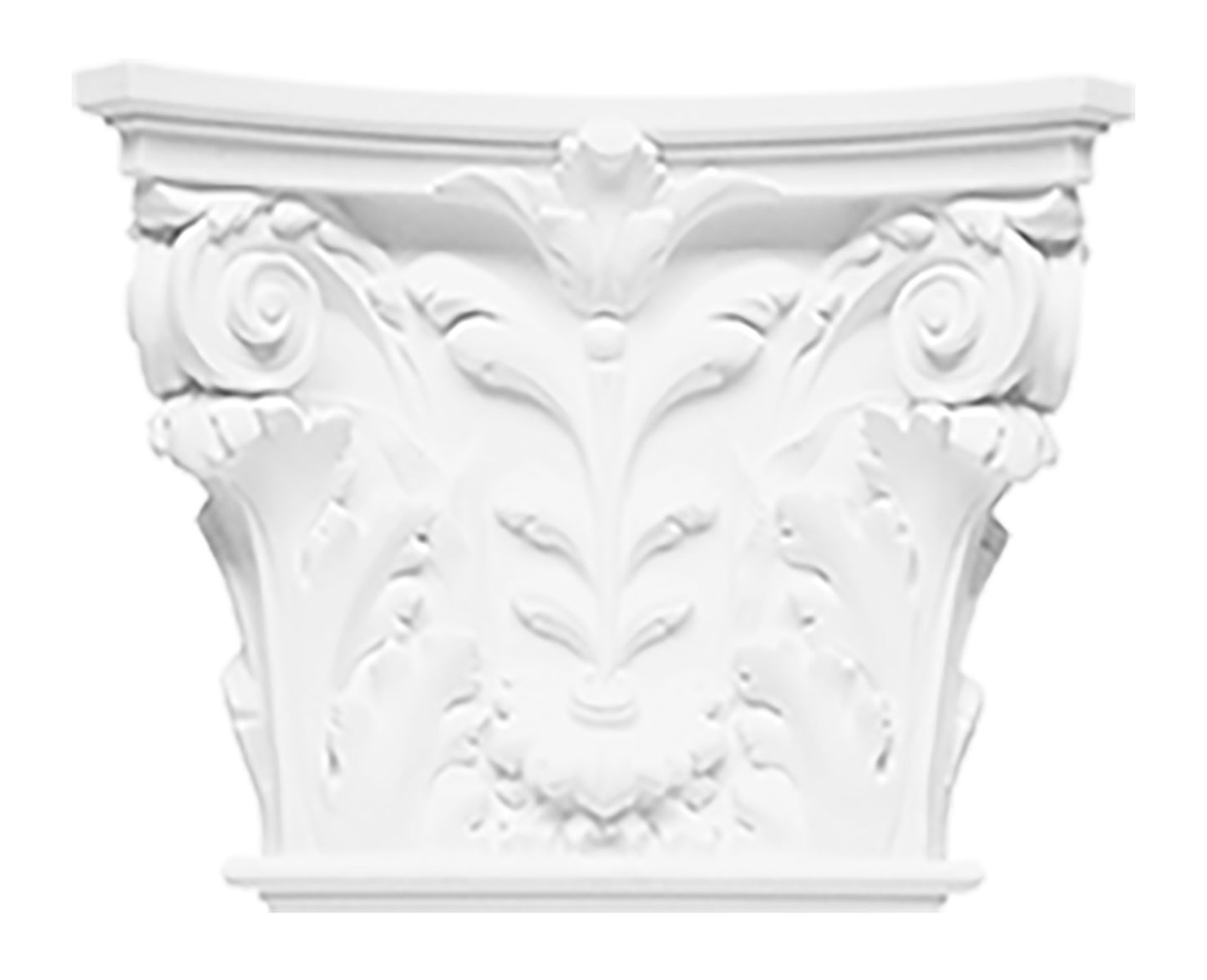 Orac Decor K251 Capitello Chiusura Finale Motivo Floreale Purotouch® Poliuretano Alta Densità Bianco Resistente Agli Urti Calore Acqua Facile Da Installare Verniciabile Pretrattato Primer Acrilico Impermeabile Interno Esterno Ambienti Umidi 42,5x10,5x35cm