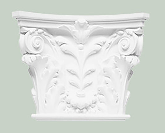 Orac Decor K251 Capitello Chiusura Finale Motivo Floreale Purotouch® Poliuretano Alta Densità Bianco Resistente Agli Urti Calore Acqua Facile Da Installare Verniciabile Pretrattato Primer Acrilico Impermeabile Interno Esterno Ambienti Umidi 42,5x10,5x35cm