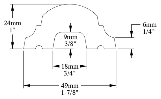 Orac Decor P1020 Cornice Profilo Parete Purotouch® Poliuretano Ad Alta Densità Bianco Resistente Agli Urti Calore Acqua Facile Da Installare Verniciabile Pretrattata Primer Acrilico Impermeabile Per Interno ed Esterno Ambienti Umidi Misura 200x4,9x2,4 cm