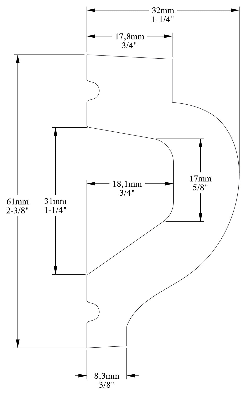 Orac Decor P3020 Cornice Profilo Parete Purotouch® Poliuretano Ad Alta Densità Bianco Resistente Agli Urti Calore Acqua Facile Da Installare Verniciabile Pretrattata Primer Acrilico Impermeabile Per Interno ed Esterno Ambienti Umidi Misura 200x6,1x3,2 cm