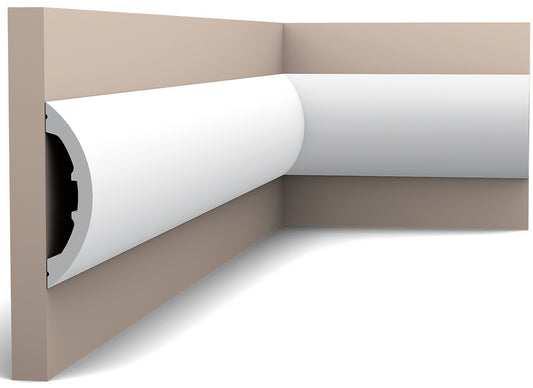 Orac Decor P3070 Cornice Profilo Parete Purotouch® Poliuretano Ad Alta Densità Bianco Resistente Agli Urti Calore Acqua Facile Da Installare Verniciabile Pretrattata Primer Acrilico Impermeabile Per Interno ed Esterno Ambienti Umidi Misura 200x12,5x3,2 cm