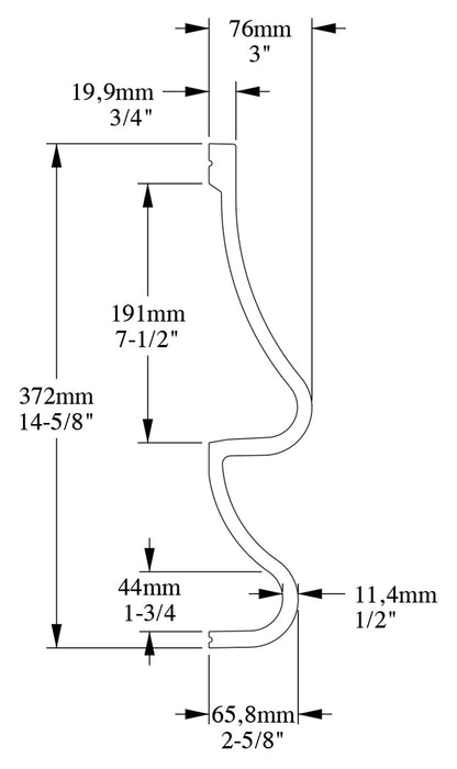 Orac Decor P3071 Cornice Profilo Parete Purotouch® Poliuretano Ad Alta Densità Bianco Resistente Agli Urti Calore Acqua Facile Da Installare Verniciabile Pretrattata Primer Acrilico Impermeabile Per Interno ed Esterno Ambienti Umidi Misura 200x37,2x7,6 cm