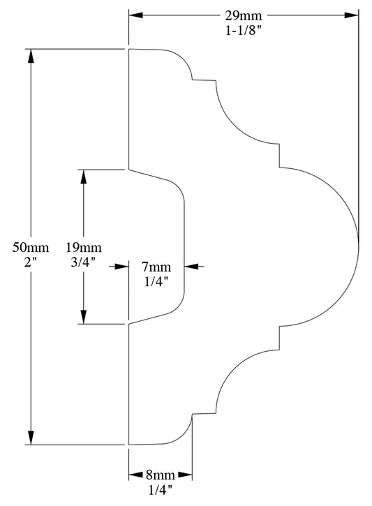 Orac Decor P4020F Cornice Profilo Barra Parete Purotouch® Poliuretano Flessibile Bianco Resistente Agli Urti Calore Acqua Facile Da Installare Verniciabile Pretrattata Primer Acrilico Impermeabile Per Interno ed Esterno Ambienti Umidi Misura 200x5x2,9 cm