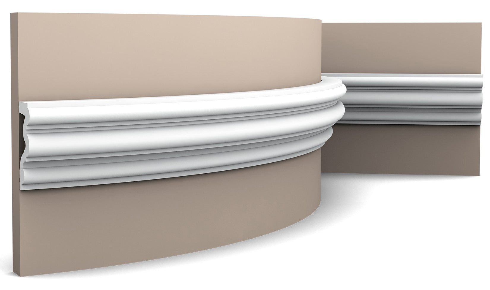 Orac Decor P4025F Cornice Profilo Barra Parete Purotouch® Poliuretano Flessibile Bianco Resistente Agli Urti Calore Acqua Facile Da Installare Verniciabile Pretrattata Primer Acrilico Impermeabile Per Interno ed Esterno Ambienti Umidi Misura 200x8,3x3,4cm