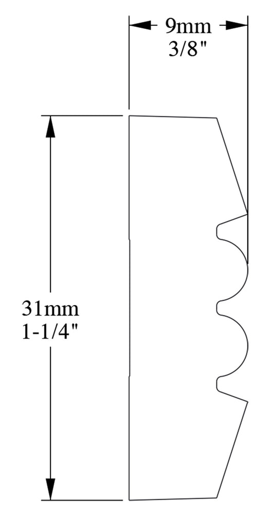 Orac Decor P5021 Cornice Profilo Parete Purotouch® Poliuretano Ad Alta Densità Bianco Resistente Agli Urti Calore Acqua Facile Da Installare Verniciabile Pretrattata Primer Acrilico Impermeabile Per Interno ed Esterno Ambienti Umidi Misura 200x3,1x0,9 cm