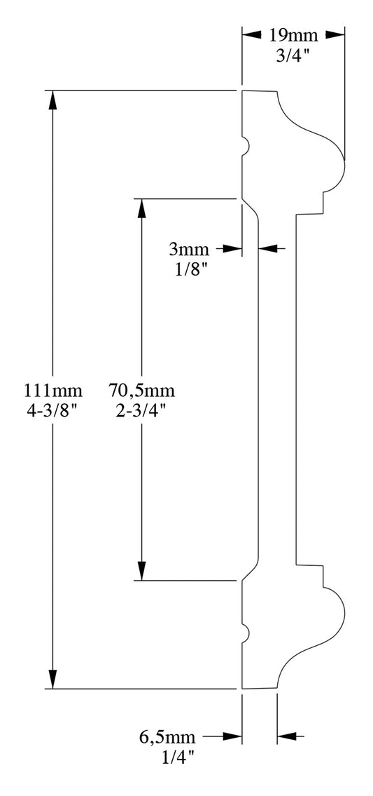 Orac Decor P7020 Cornice Profilo Parete Purotouch® Poliuretano Ad Alta Densità Bianco Resistente Agli Urti Calore Acqua Facile Da Installare Verniciabile Pretrattata Primer Acrilico Impermeabile Per Interno ed Esterno Ambienti Umidi Misura 200x11,1x1,9 cm