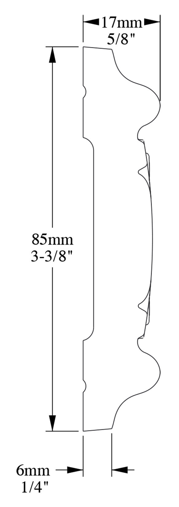 Orac Decor P7030 Cornice Profilo Parete Purotouch® Poliuretano Ad Alta Densità Bianco Resistente Agli Urti Calore Acqua Facile Da Installare Verniciabile Pretrattata Primer Acrilico Impermeabile Per Interno ed Esterno Ambienti Umidi Misura 200x8,5x1,7 cm