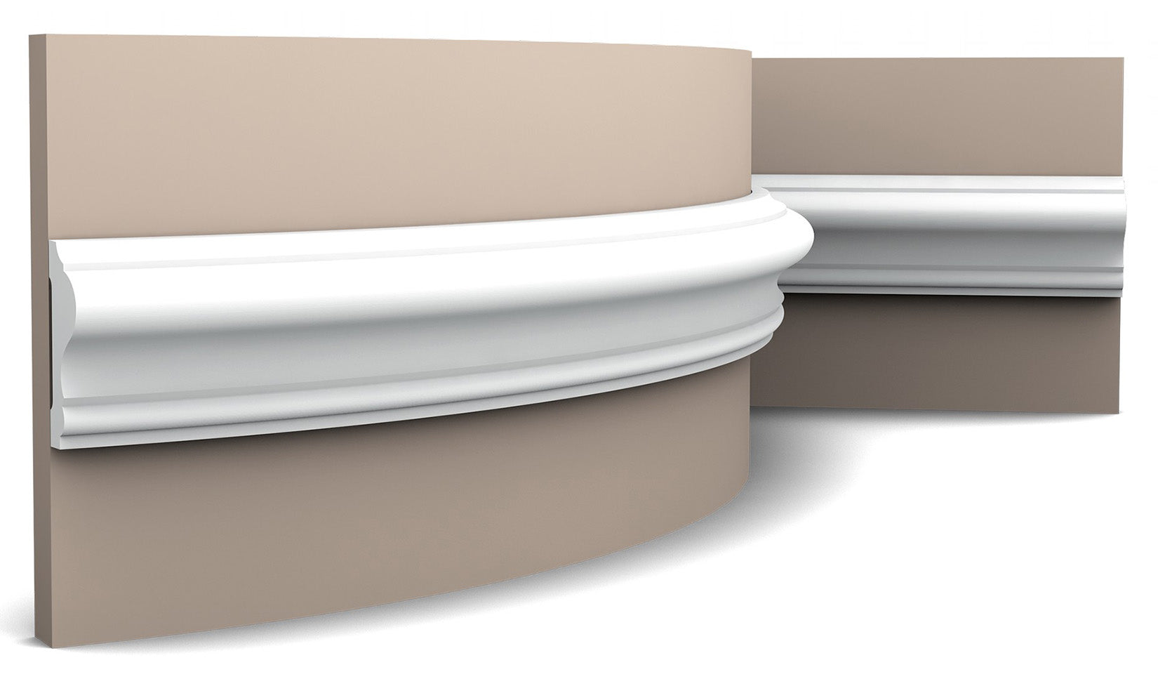 Orac Decor P8020F Cornice Profilo Parete Purotouch® Poliuretano Flessibile Flex Bianco Resistente Agli Urti Calore Acqua Facile Da Installare Verniciabile Pretrattata Primer Acrilico Impermeabile Per Interno ed Esterno Ambienti Umidi Misura 200x6x2,6 cm