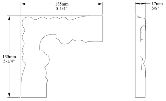 Orac Decor P8030D Angolo Stile Barocco Per Cornice Duropolymer® Polistirene Alta Densità Bianco Resistente Agli Urti Calore Acqua Facile Da Installare Verniciabile Pretrattato Primer Acrilico Impermeabile Interno Esterno Ambienti Umidi 13,5x13,5x1,7 cm