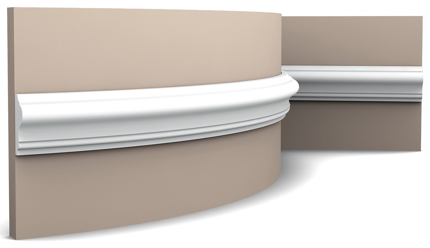 Orac Decor P8030F Cornice Profilo Parete Purotouch® Poliuretano Flessibile Flex Bianco Resistente Agli Urti Calore Acqua Facile Da Installare Verniciabile Pretrattata Primer Acrilico Impermeabile Per Interno ed Esterno Ambienti Umidi Misura 200x4,2x1,7 cm