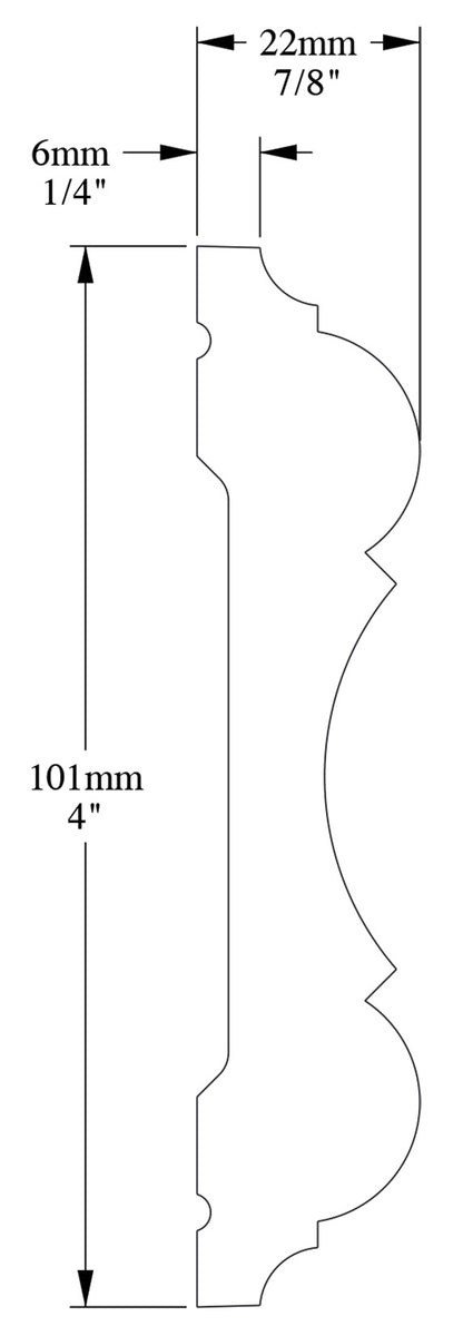Orac Decor P8040F Cornice Profilo Parete Purotouch® Poliuretano Flessibile Flex Bianco Resistente Agli Urti Calore Acqua Facile Da Installare Verniciabile Pretrattata Primer Acrilico Impermeabile Per Interno ed Esterno Ambienti Umidi Misura 200x10,1x2,2cm