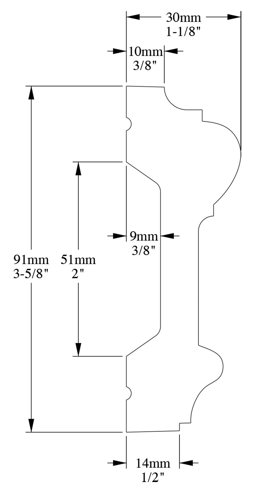 Orac Decor P9010 Cornice Profilo Parete Purotouch® Poliuretano Ad Alta Densità Bianco Resistente Agli Urti Calore Acqua Facile Da Installare Verniciabile Pretrattata Primer Acrilico Impermeabile Per Interno ed Esterno Ambienti Umidi Misura 200x9,1x3 cm
