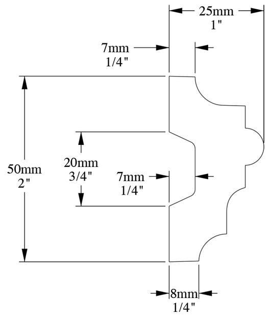 Orac Decor P9040 Cornice Profilo Parete Purotouch® Poliuretano Ad Alta Densità Bianco Resistente Agli Urti Calore Acqua Facile Da Installare Verniciabile Pretrattata Primer Acrilico Impermeabile Per Interno ed Esterno Ambienti Umidi Misura 200x5x2,5 cm