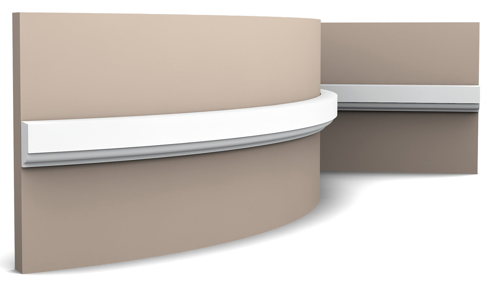 Orac Decor P9050F Cornice Profilo Parete Purotouch® Poliuretano Flessibile Flex Bianco Resistente Agli Urti Calore Acqua Facile Da Installare Verniciabile Pretrattata Primer Acrilico Impermeabile Per Interno ed Esterno Ambienti Umidi Misura 200x2,5x1,3 cm