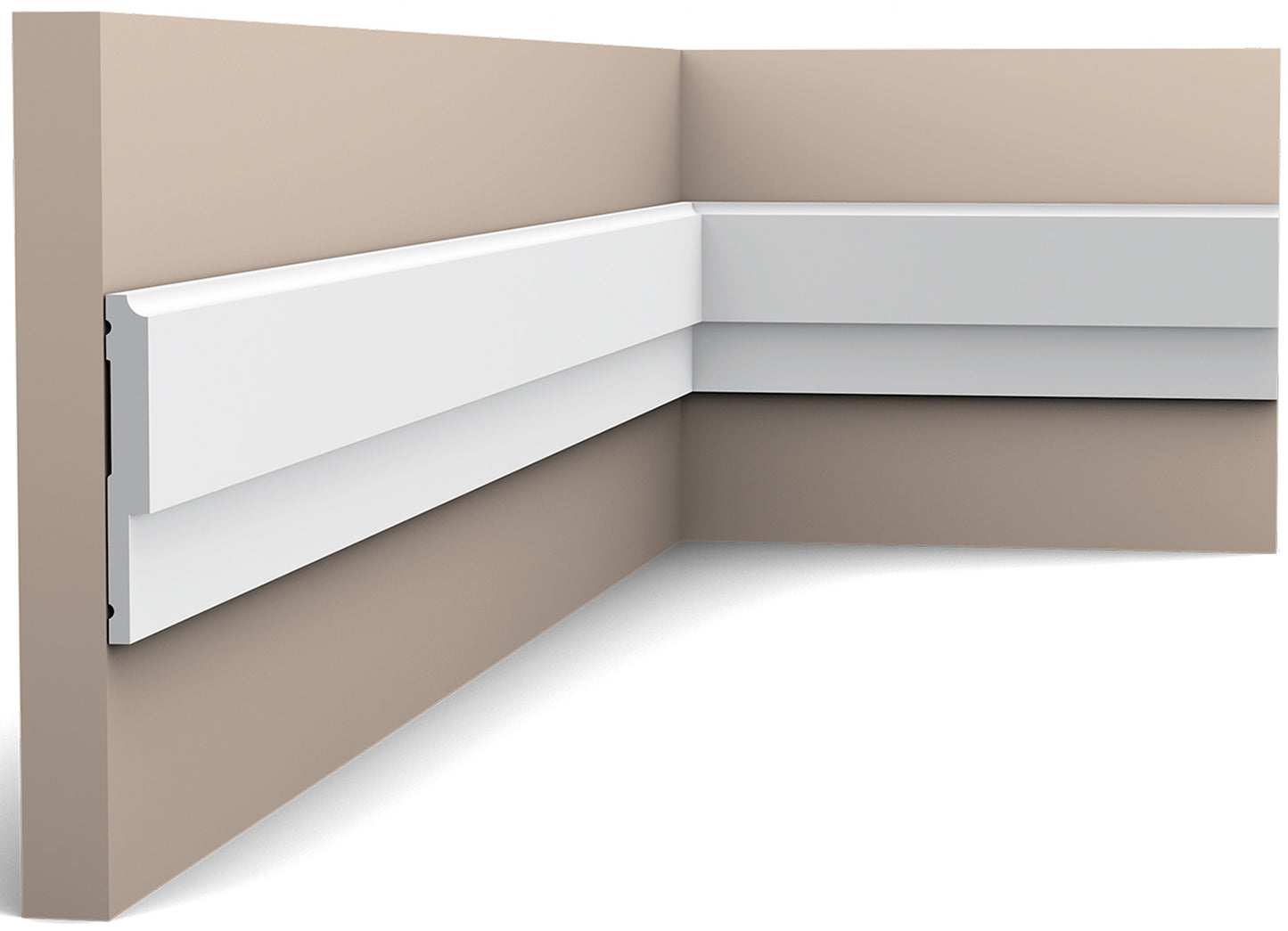 Orac Decor P9900 Cornice Profilo Parete Purotouch® Poliuretano Ad Alta Densità Bianco Resistente Agli Urti Calore Acqua Facile Da Installare Verniciabile Pretrattata Primer Acrilico Impermeabile Per Interno ed Esterno Ambienti Umidi Misura 200x8x1 cm