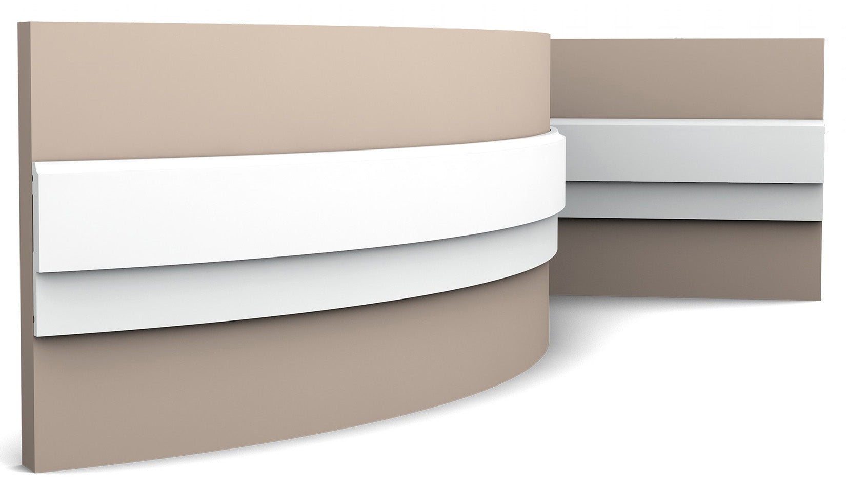 Orac Decor P9900F Cornice Profilo Parete Purotouch® Poliuretano Flessibile Flex Bianco Resistente Agli Urti Calore Acqua Facile Da Installare Verniciabile Pretrattata Primer Acrilico Impermeabile Per Interno ed Esterno Ambienti Umidi Misura 200x8x1 cm