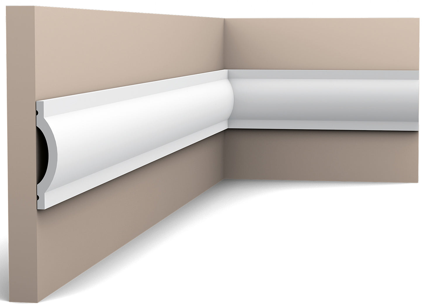 Orac Decor P9901 Cornice Profilo Parete Purotouch® Poliuretano Ad Alta Densità Bianco Resistente Agli Urti Calore Acqua Facile Da Installare Verniciabile Pretrattata Primer Acrilico Impermeabile Per Interno ed Esterno Ambienti Umidi Misura 200x7x1,4 cm