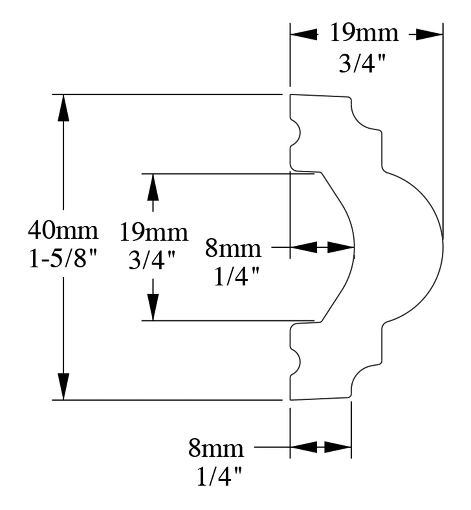 Orac Decor PX120F Cornice Profilo Parete Purotouch® Poliuretano Flessibile Flex Bianco Resistente Agli Urti Calore Acqua Facile Da Installare Verniciabile Pretrattata Primer Acrilico Impermeabile Per Interno ed Esterno Ambienti Umidi Misura 200x4x1,9 cm
