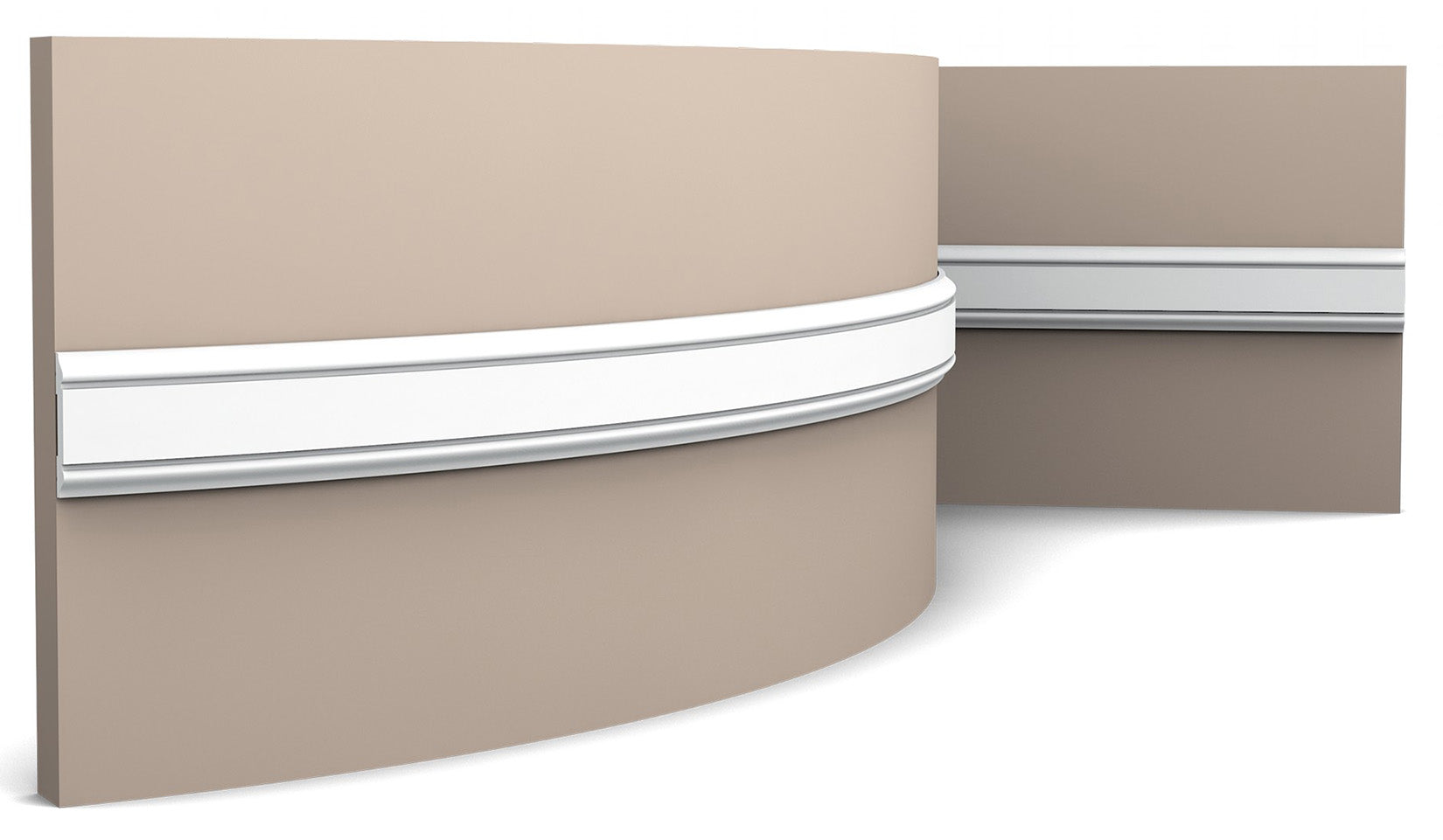 Orac Decor PX144F Cornice Profilo Parete Purotouch® Poliuretano Flessibile Flex Bianco Resistente Agli Urti Calore Acqua Facile Da Installare Verniciabile Pretrattata Primer Acrilico Impermeabile Per Interno ed Esterno Ambienti Umidi Misura 200x4,7x0,8 cm