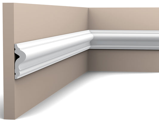 Orac Decor PX175 Cornice Profilo Barra Parete Duropolymer® Polistirene Ad Alta Densità Bianco Resistente Urti Calore Acqua Facile Da Installare Verniciabile Pretrattata Primer Acrilico Impermeabile Per Interno Esterno Ambienti Umidi Misura 200x5x1,7 cm