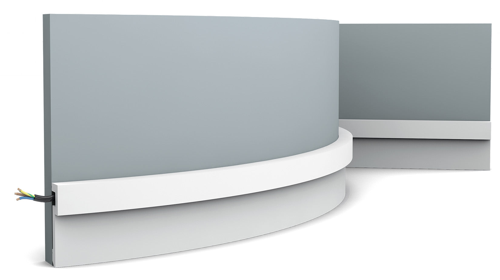 Orac Decor PX198F Cornice Profilo Parete Purotouch® Poliuretano Flessibile Flex Bianco Resistente Agli Urti Calore Acqua Facile Da Installare Verniciabile Pretrattata Primer Acrilico Impermeabile Per Interno ed Esterno Ambienti Umidi Misura 200x8,3x2 cm