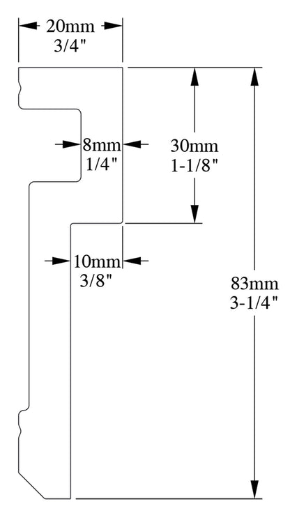 Orac Decor PX198F Cornice Profilo Parete Purotouch® Poliuretano Flessibile Flex Bianco Resistente Agli Urti Calore Acqua Facile Da Installare Verniciabile Pretrattata Primer Acrilico Impermeabile Per Interno ed Esterno Ambienti Umidi Misura 200x8,3x2 cm