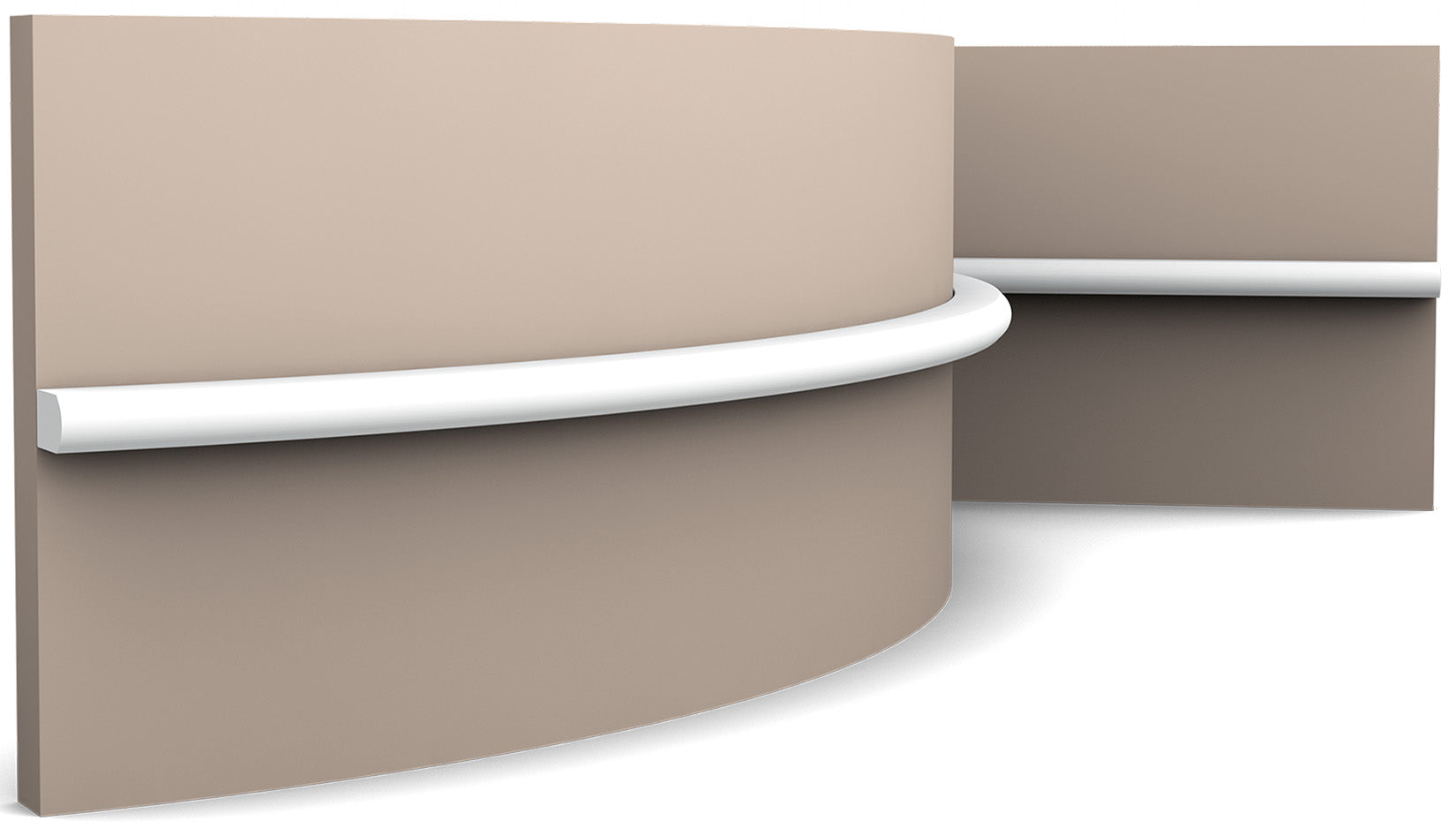 Orac Decor PX209F Cornice Profilo Parete Purotouch® Poliuretano Flessibile Flex Bianco Resistente Agli Urti Calore Acqua Facile Da Installare Verniciabile Pretrattata Primer Acrilico Impermeabile Per Interno ed Esterno Ambienti Umidi Misura 200x1x1,8 cm