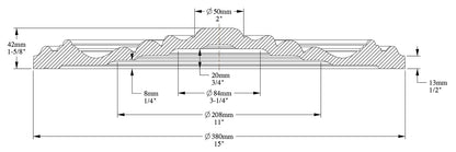 Orac Decor R08 Rosone Rotondo Tondo Liscio Purotouch® Poliuretano Alta Densità Bianco Resistente Agli Urti Calore Acqua Facile Da Installare Verniciabile Pretrattato Primer Acrilico Impermeabile Interno Esterno Ambienti Umidi Diametro Ø 38 Spessore 4,2 cm