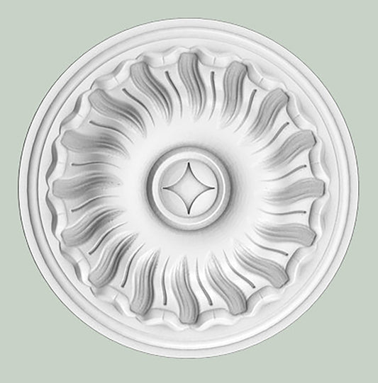 Orac Decor R11 Rosone Rotondo Tondo Floreale Purotouch® Poliuretano Alta Densità Bianco Resistente Urti Calore Acqua Facile Da Installare Verniciabile Pretrattato Primer Acrilico Impermeabile Interno Esterno Ambienti Umidi Diametro Ø 19 Spessore 3,6 cm