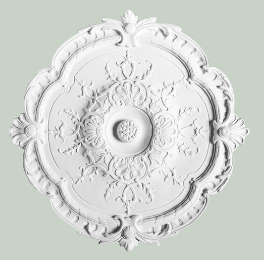 Orac Decor R31 Rosone Plafone Soffitto Decoro Archi Purotouch® Poliuretano Alta Densità Bianco Resistente Urti Calore Acqua Facile Da Installare Verniciabile Pretrattato Primer Acrilico Impermeabile Interno Esterno Ambienti Umidi Diametro Ø38,5 H2,7 cm