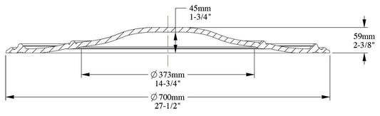 Orac Decor R73 Rosone Classico Tondo Romantico Soffitto Purotouch® Poliuretano Alta Densità Bianco Resistente Urti Calore Acqua Facile Da Installare Verniciabile Pretrattato Primer Acrilico Impermeabile Interno Esterno Ambienti Umidi Diametro Ø70 H5,9 cm