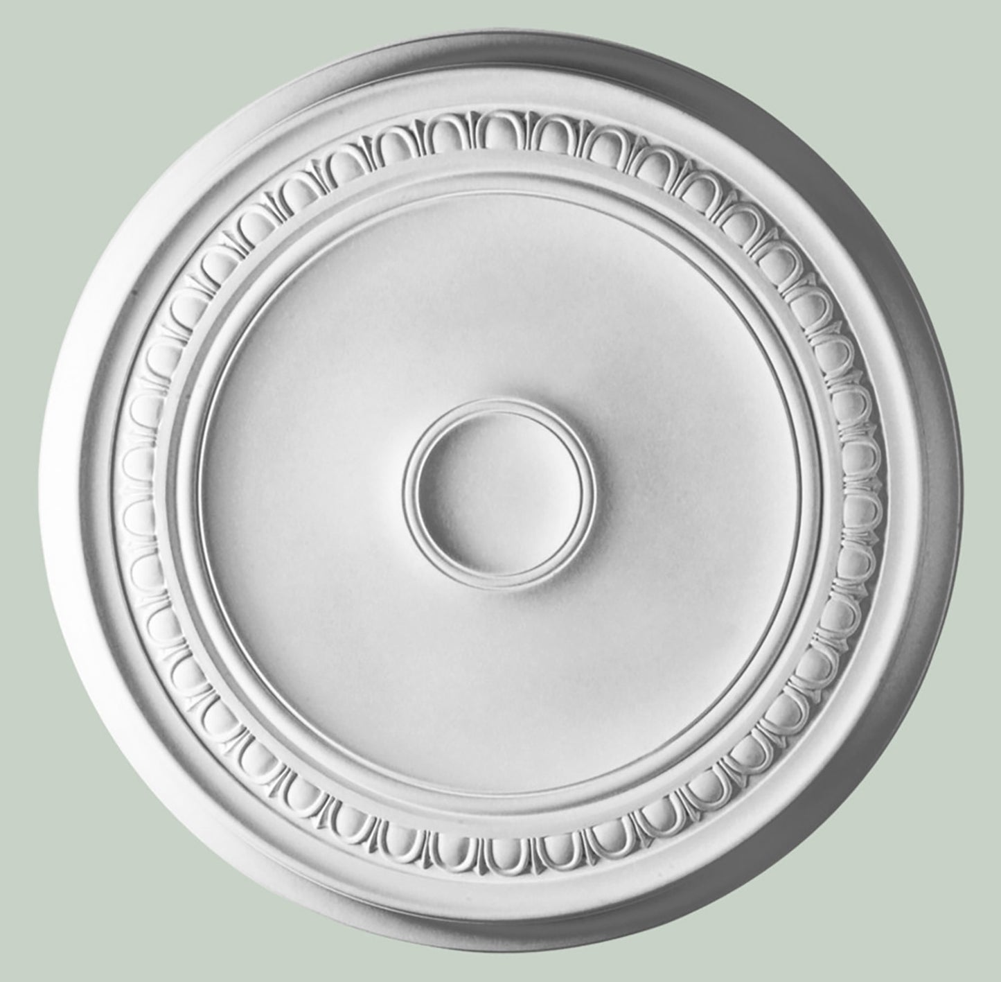 Orac Decor R77 Rosone Classico Tondo Rotondo Soffitto Purotouch® Poliuretano Alta Densità Bianco Resistente Urti Calore Acqua Facile Da Installare Verniciabile Pretrattato Primer Acrilico Impermeabile Interno Esterno Ambienti Umidi Diametro Ø62 H4,2 cm