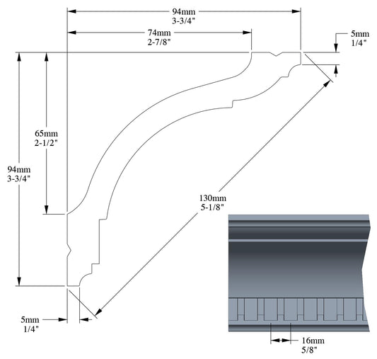 Orac Decor CX129 Cornice Soffitto Parete Duropolymer® Polistirene Ad Alta Densità Bianco Resistente Agli Urti Calore Facile Da Installare Verniciabile Pretrattata Primer Acrilico Impermeabile Per Interno ed Esterno Ambienti Umidi Misura 200x9,4x9,4 cm