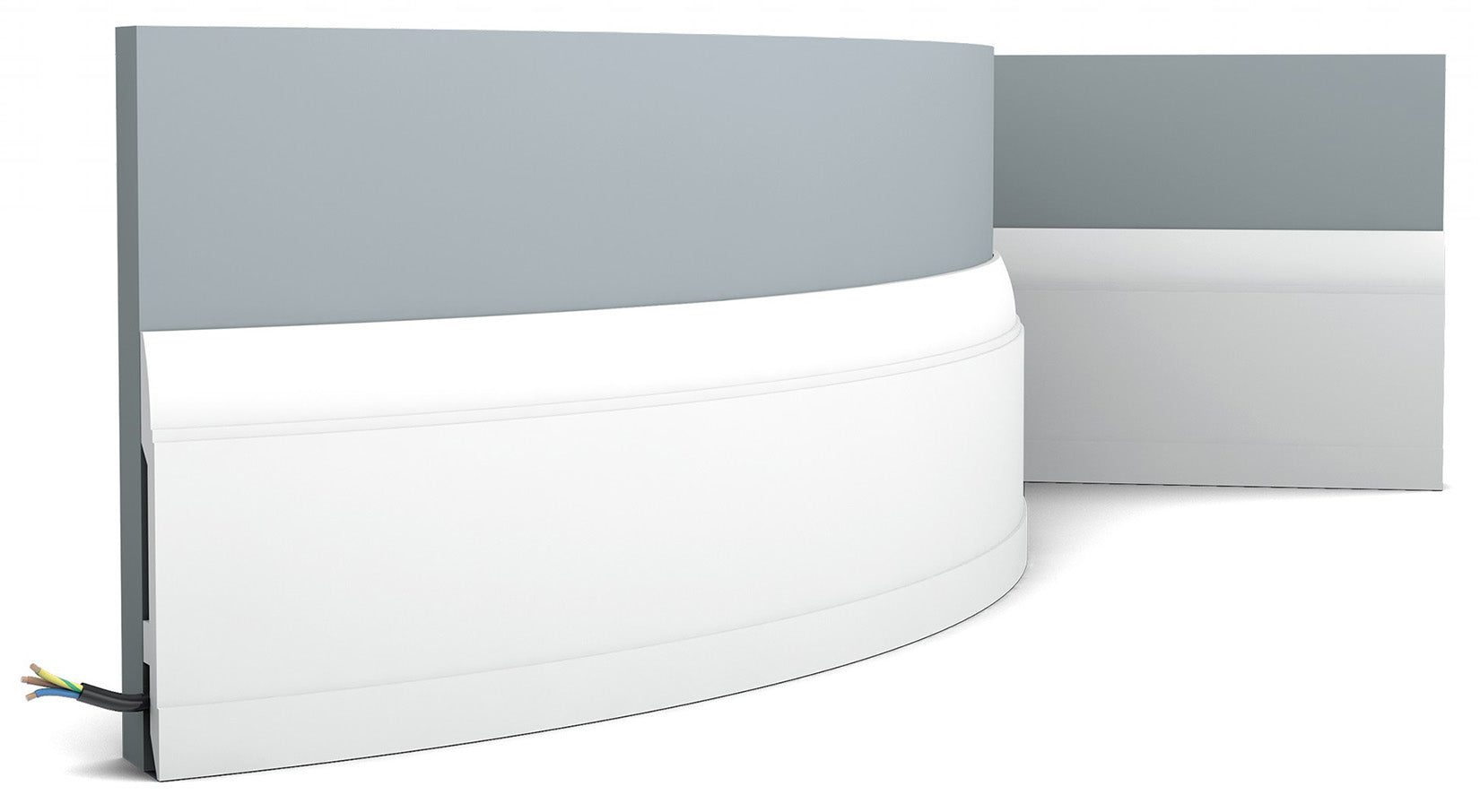 Orac Decor SX104F Battiscopa Zoccolino Parete Purotouch® Poliuretano Flessibile Flex Bianco Resistente Urti Calore Acqua Facile Da Installare Verniciabile Pretrattata Primer Acrilico Impermeabile Per Interno ed Esterno Ambienti Umidi Misura 200X14,8X1,7cm