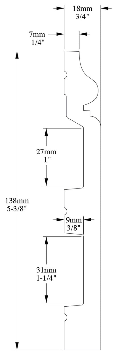Orac Decor SX118F Battiscopa Zoccolino Parete Purotouch® Poliuretano Flessibile Flex Bianco Resistente Urti Calore Acqua Facile Da Installare Verniciabile Pretrattata Primer Acrilico Impermeabile Per Interno ed Esterno Ambienti Umidi Misura 200X13,9X1,8cm