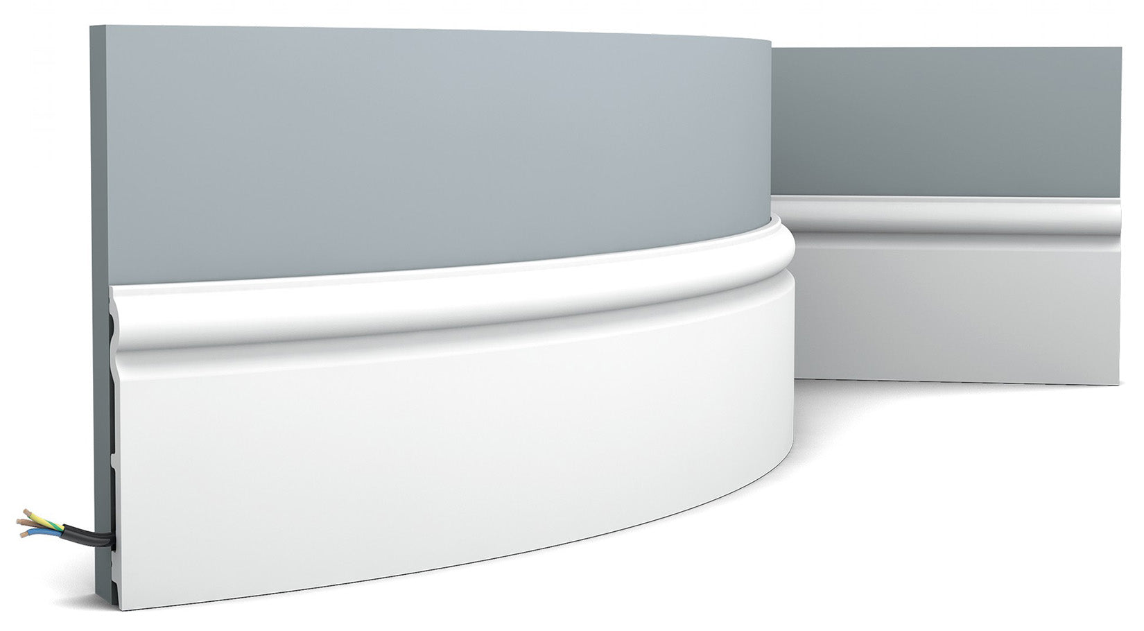 Orac Decor SX138F Battiscopa Zoccolino Parete Purotouch® Poliuretano Flessibile Flex Bianco Resistente Urti Calore Acqua Facile Da Installare Verniciabile Pretrattata Primer Acrilico Impermeabile Per Interno ed Esterno Ambienti Umidi Misura 200x13,8x1,5cm