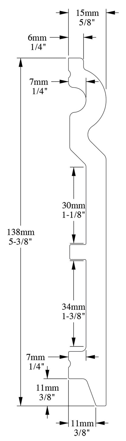 Orac Decor SX138F Battiscopa Zoccolino Parete Purotouch® Poliuretano Flessibile Flex Bianco Resistente Urti Calore Acqua Facile Da Installare Verniciabile Pretrattata Primer Acrilico Impermeabile Per Interno ed Esterno Ambienti Umidi Misura 200x13,8x1,5cm