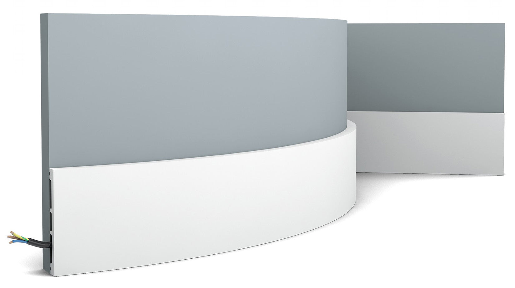 Orac Decor SX163F Battiscopa Zoccolino Parete Purotouch® Poliuretano Flessibile Flex Bianco Resistente Urti Calore Acqua Facile Da Installare Verniciabile Pretrattata Primer Acrilico Impermeabile Per Interno ed Esterno Ambienti Umidi Misura 200x10,2x1,3cm