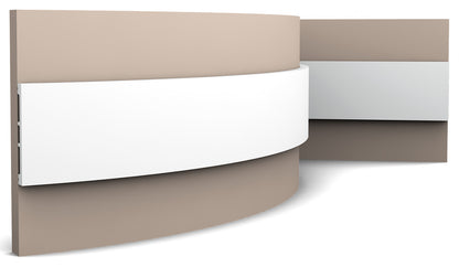 Orac Decor SX163F Battiscopa Zoccolino Parete Purotouch® Poliuretano Flessibile Flex Bianco Resistente Urti Calore Acqua Facile Da Installare Verniciabile Pretrattata Primer Acrilico Impermeabile Per Interno ed Esterno Ambienti Umidi Misura 200x10,2x1,3cm