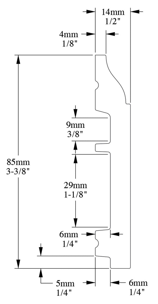 Orac Decor SX172 Battiscopa Zoccolino Parete Duropolymer® Polistirene Ad Alta Densità Bianco Resistente Agli Urti Calore Acqua Facile Da Installare Verniciabile Pretrattata Primer Acrilico Impermeabile Interno Esterno Ambienti Umidi Misura 200x8,5x1,4 cm