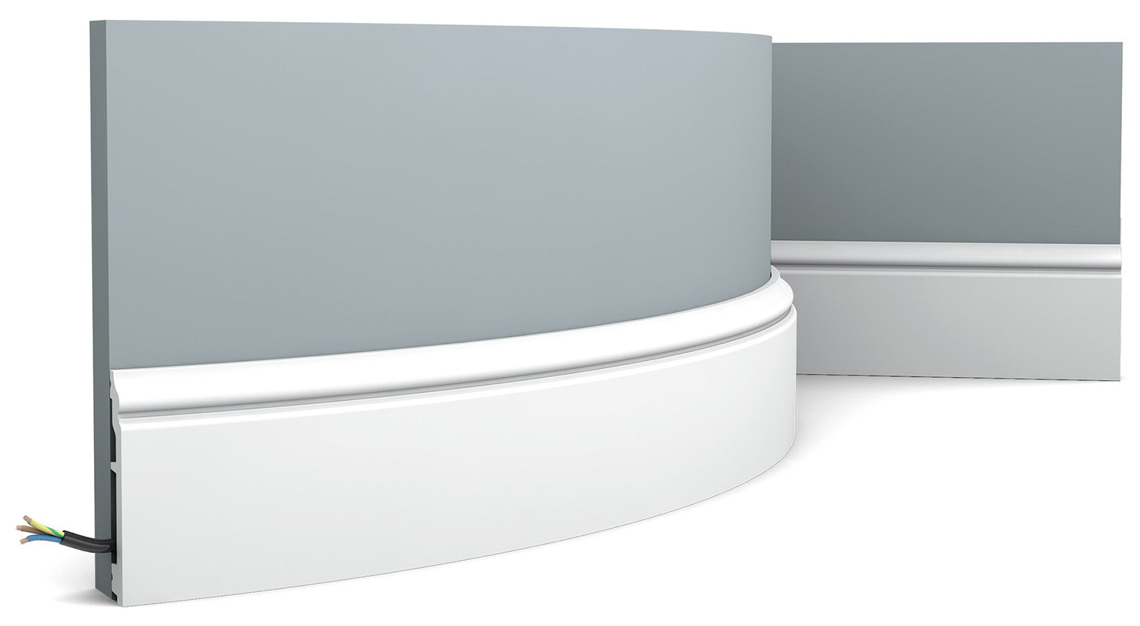 Orac Decor SX173F Battiscopa Zoccolino Parete Purotouch® Poliuretano Flessibile Flex Bianco Resistente Urti Calore Acqua Facile Da Installare Verniciabile Pretrattata Primer Acrilico Impermeabile Per Interno ed Esterno Ambienti Umidi Misura 200x10x1,6 cm