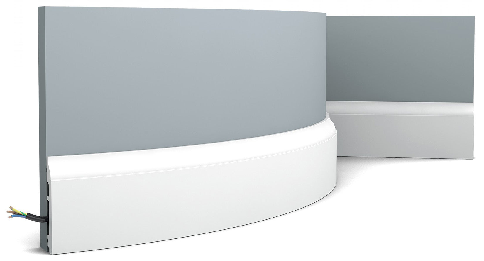 Orac Decor SX172F Battiscopa Zoccolino Parete Purotouch® Poliuretano Flessibile Flex Bianco Resistente Urti Calore Acqua Facile Da Installare Verniciabile Pretrattata Primer Acrilico Impermeabile Per Interno ed Esterno Ambienti Umidi Misura 200x8,5x1,4 cm