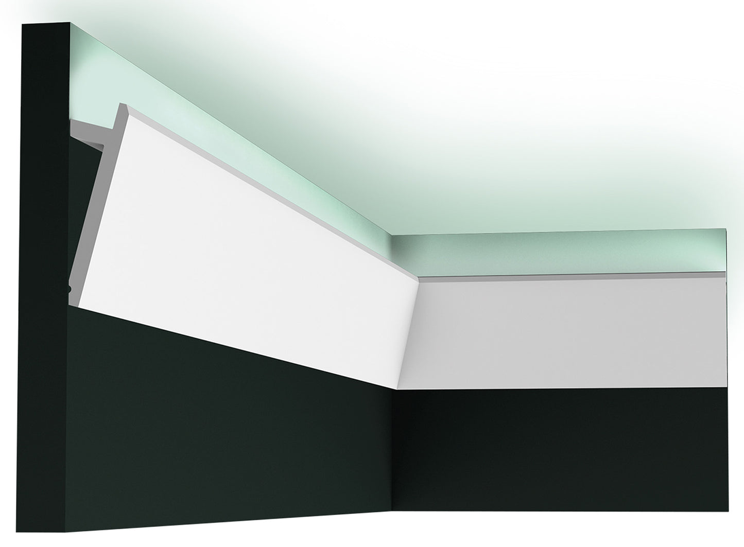 Orac Decor SX179 Cornice Battiscopa Parete Duropolymer® Polistirene Alta Densità Bianco Resistente Agli Urti Calore Acqua Illuminazione Indiretta Verniciabile Pretrattata Primer Acrilico Impermeabile Interno Esterno Ambienti Umidi Misura 200x9,7x2,9 cm