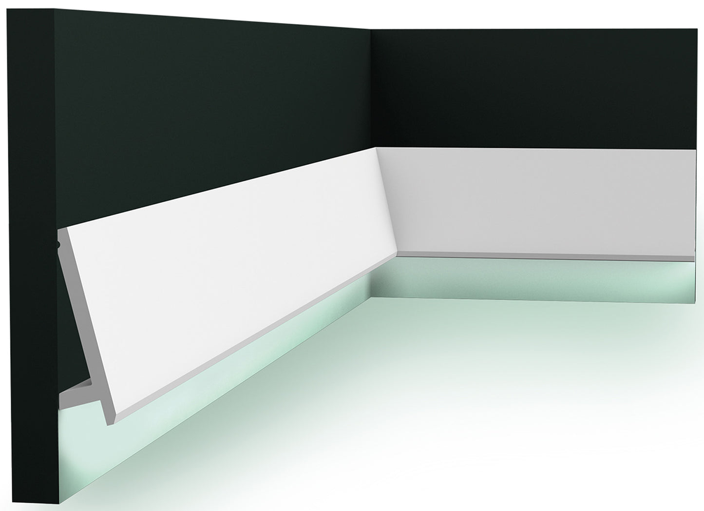 Orac Decor SX179 Cornice Battiscopa Parete Duropolymer® Polistirene Alta Densità Bianco Resistente Agli Urti Calore Acqua Illuminazione Indiretta Verniciabile Pretrattata Primer Acrilico Impermeabile Interno Esterno Ambienti Umidi Misura 200x9,7x2,9 cm