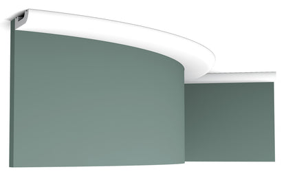 Orac Decor SX182F Cornice Battiscopa Zoccolino Parete Purotouch® Poliuretano Flessibile Flex Bianco Resistente Urti Calore Acqua Facile Da Installare Verniciabile Pretrattata Primer Acrilico Impermeabile Interno Esterno Ambienti Umidi Misura 200x5x1,3 cm