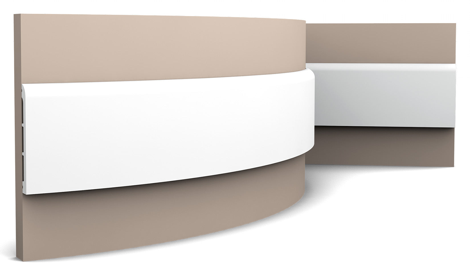 Orac Decor SX184F Cornice Battiscopa Zoccolino Parete Purotouch® Poliuretano Flessibile Flex Bianco Resistente Urti Calore Acqua Facile Da Installare Verniciabile Pretrattata Primer Acrilico Impermeabile Interno Esterno Ambienti Umidi Misura 200x11x1,3 cm