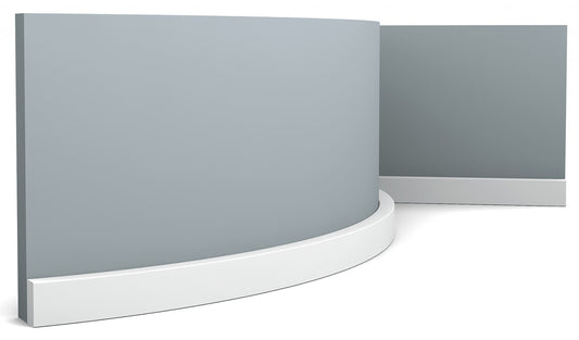 Orac Decor SX194F Cornice Battiscopa Zoccolino Parete Purotouch® Poliuretano Flessibile Flex Bianco Resistente Urti Calore Acqua Facile Da Installare Verniciabile Pretrattata Primer Acrilico Impermeabile Interno Esterno Ambienti Umidi Misura 200x2x1 cm