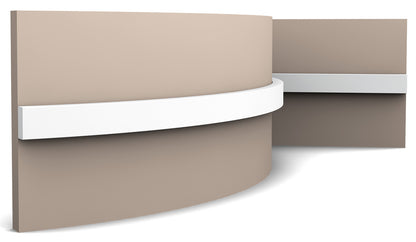 Orac Decor SX194F Cornice Battiscopa Zoccolino Parete Purotouch® Poliuretano Flessibile Flex Bianco Resistente Urti Calore Acqua Facile Da Installare Verniciabile Pretrattata Primer Acrilico Impermeabile Interno Esterno Ambienti Umidi Misura 200x2x1 cm